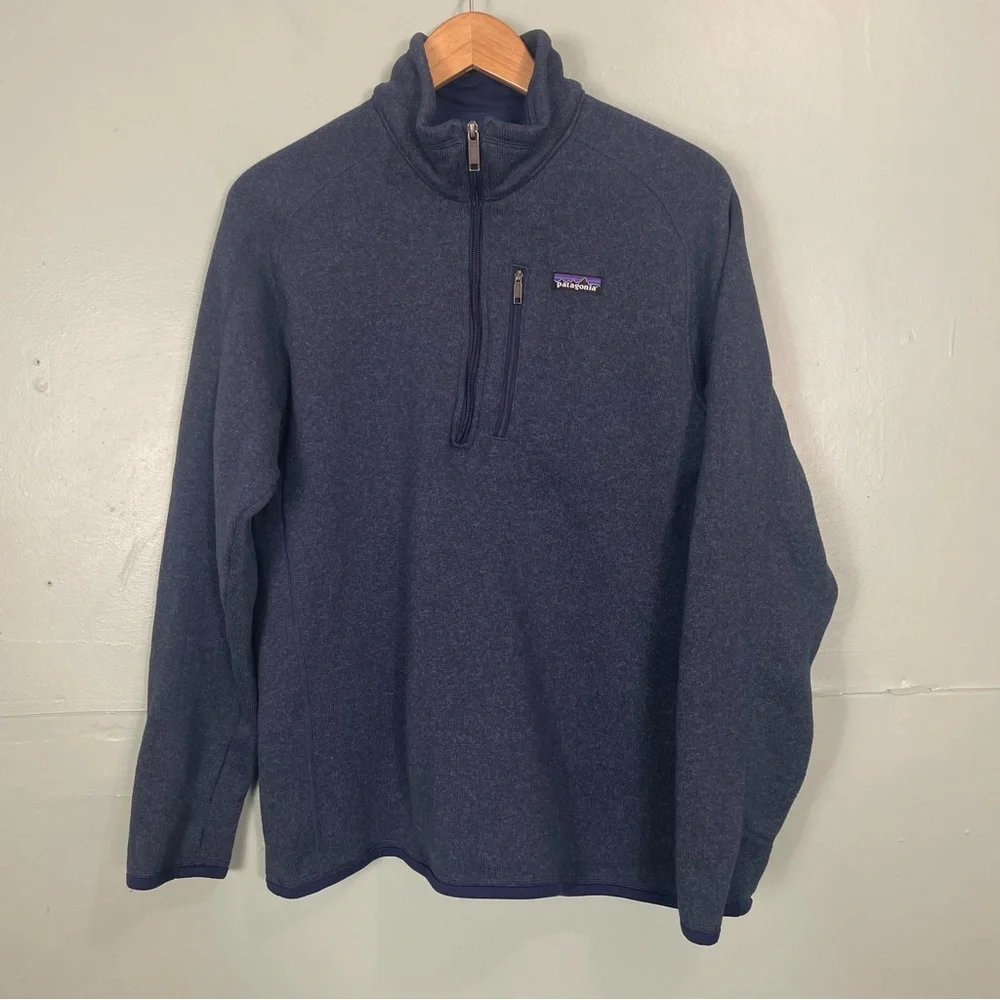 Patagonia Men’s Better Sweater 1/4‎ Half Zip Up Navy Blue Size Large Fleece